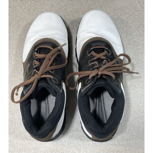 Nike Golf Shoes Brown White 309894-121 Leather Golfing Cleats Men’s Size 9.5 main image 7